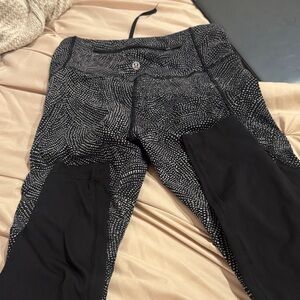 lululemon athletica Black and White Patterned Leggings